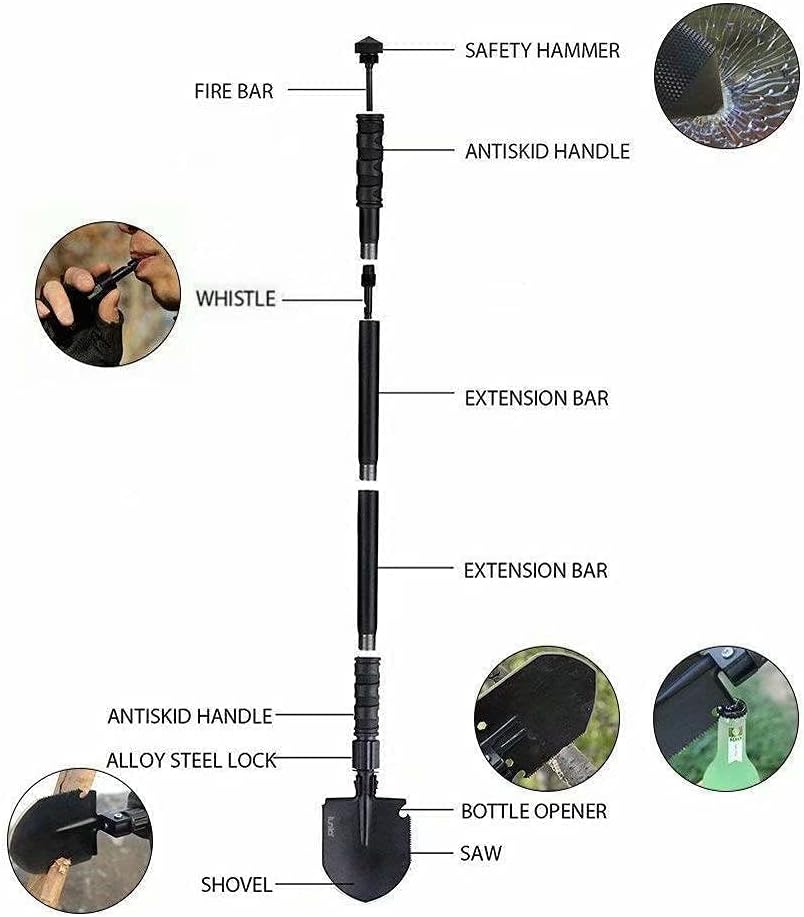 Multifunction Foldable Camping Shovel