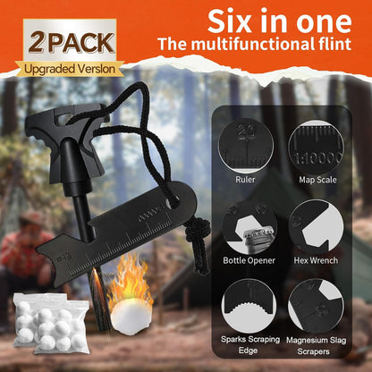 2PCS Magnesium Fire Starter with Striker