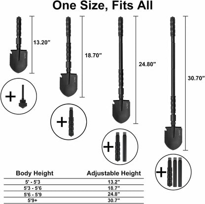 Multifunction Foldable Camping Shovel