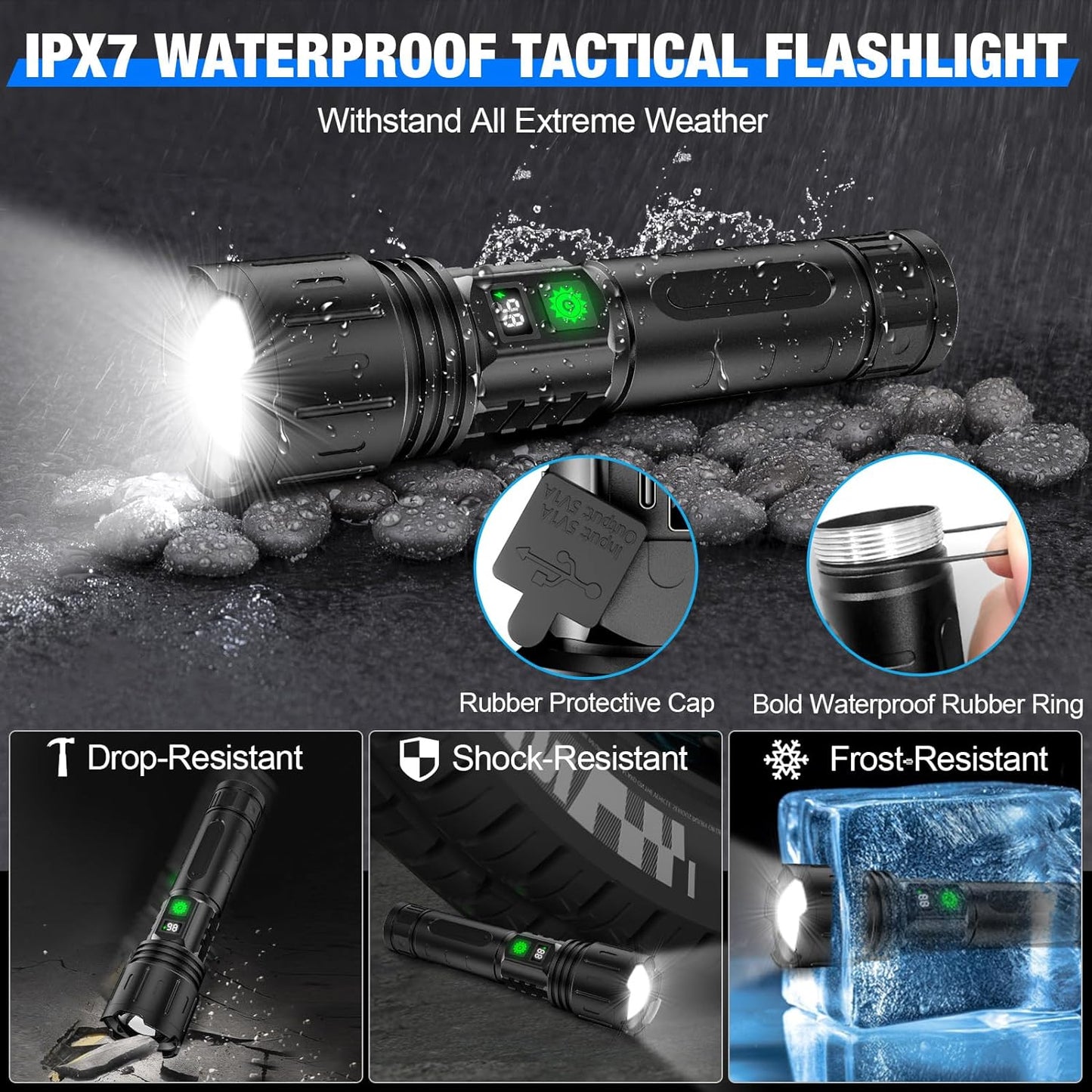High Lumen Emergency LED Flashlight