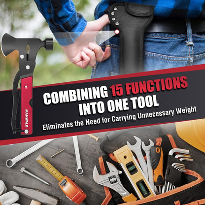 15-in-1 Portable Multitool Axe Hammer
